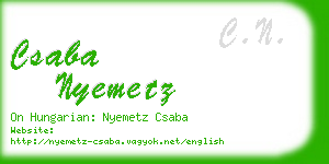 csaba nyemetz business card